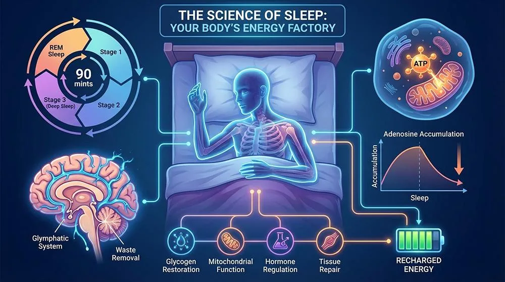 Sleep is more than rest — cellular recovery and energy restoration