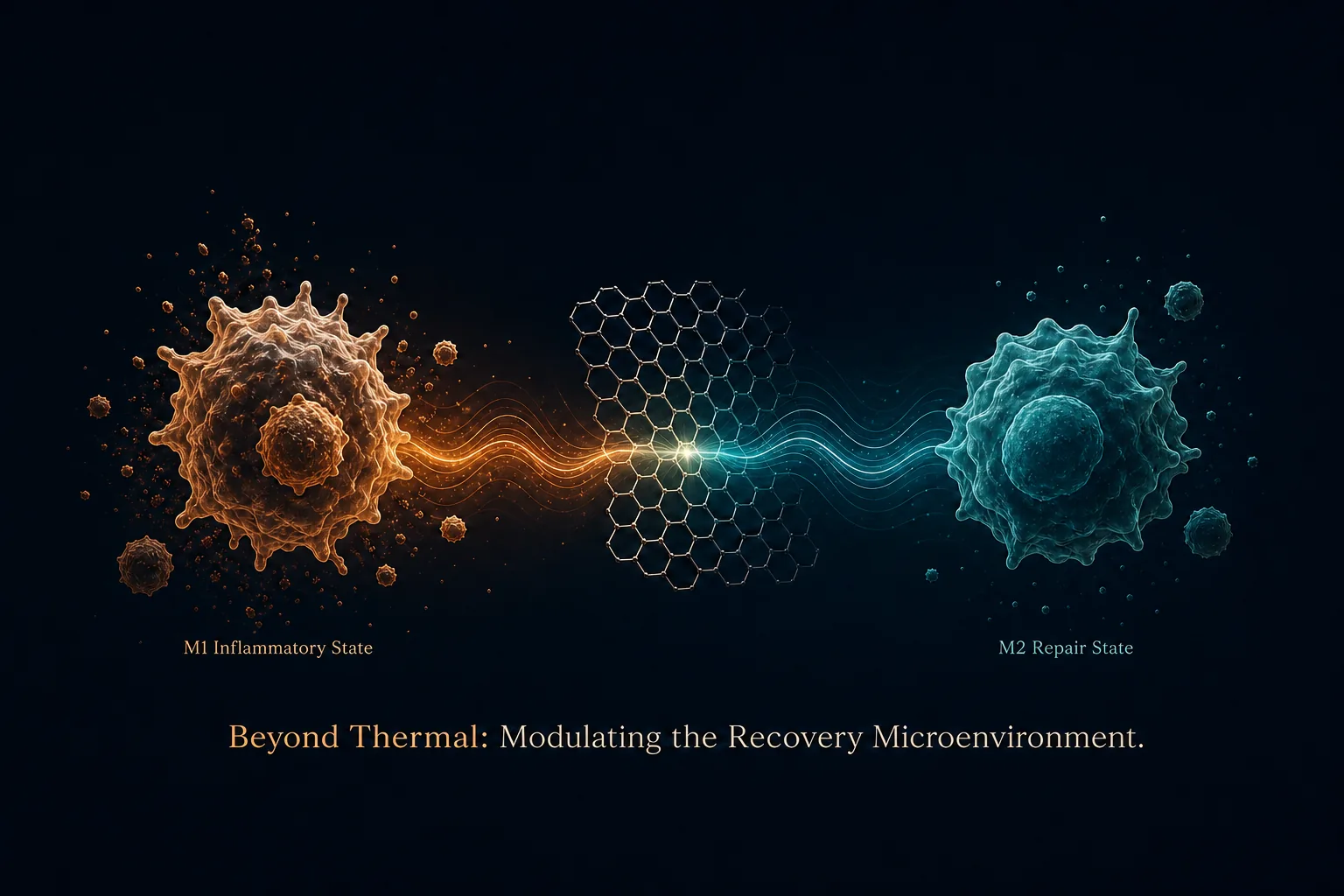 M1 to M2 macrophage polarization under graphene far-infrared: pro-inflammatory M1 macrophages shift toward pro-repair M2 macrophages, supported by 9.4μm FIR in the recovery microenvironment