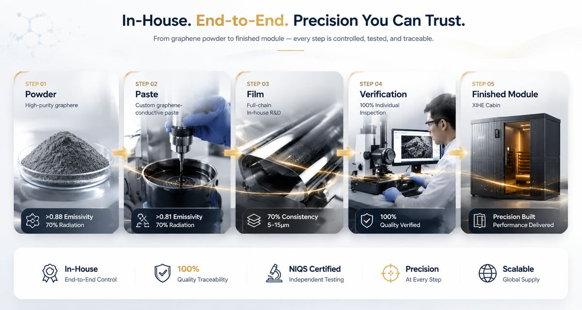 In-house end-to-end production chain at XIHE