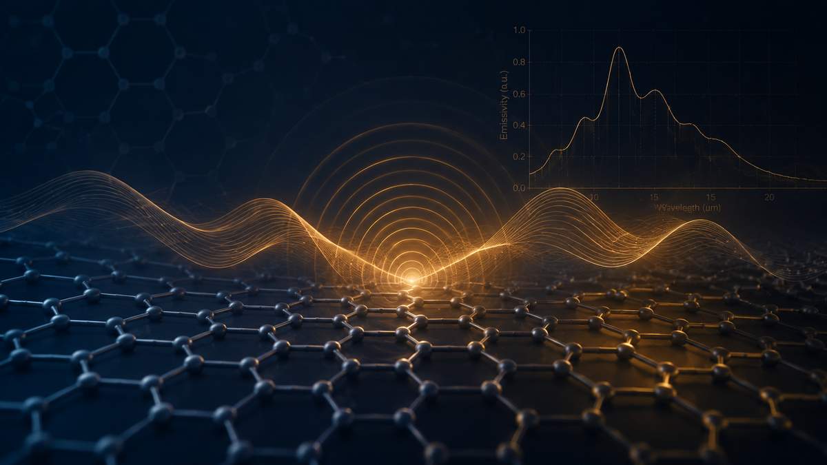 Graphene far-infrared technology visualizing how a measured emitter can produce defined spectral output